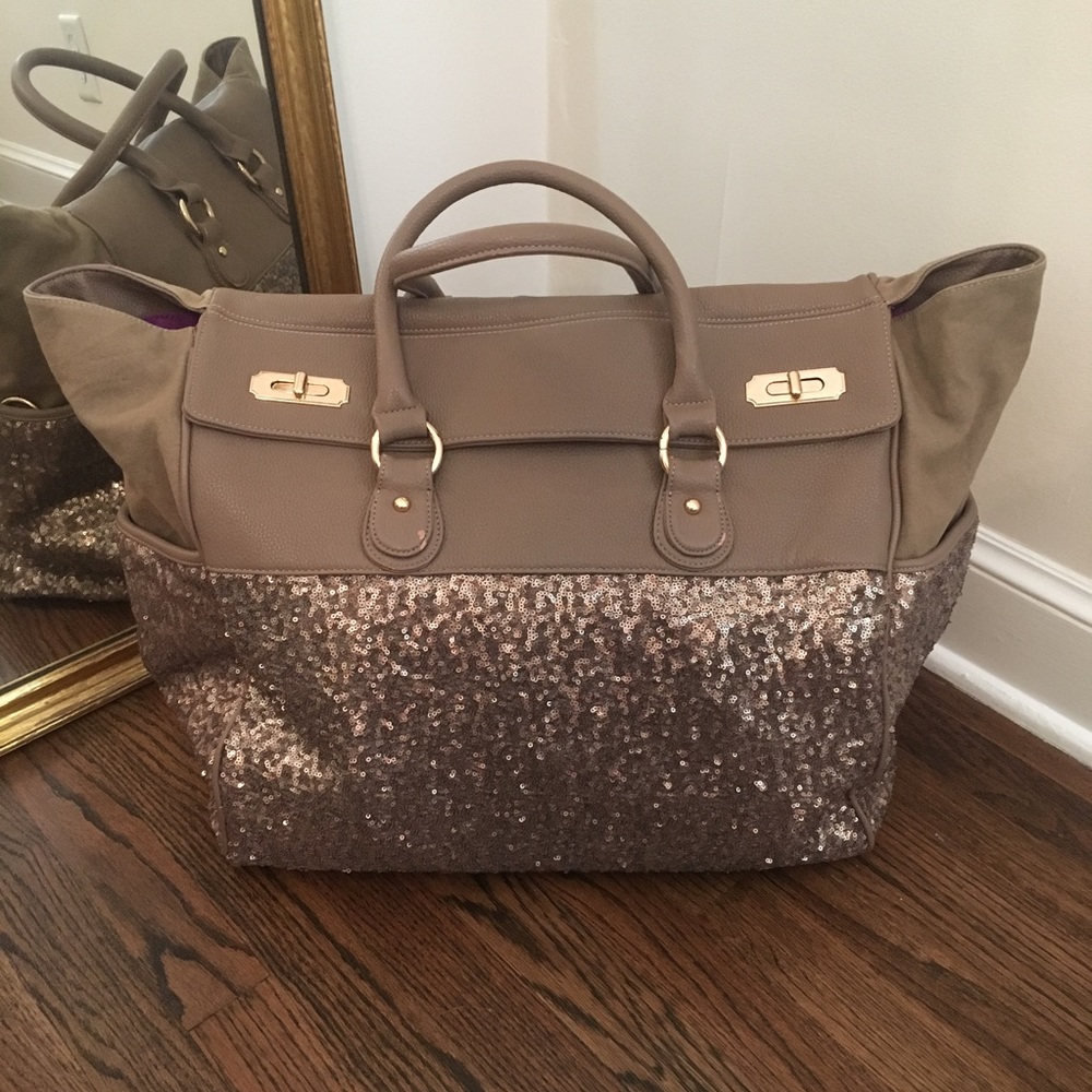 Deux Lux Sequin Weekender Bag